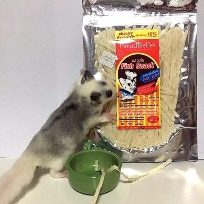 Polar Bear's Pet Shop 3 Pcs Fish Flavor Sugar Glider Hamster Squirrel Chinchillas Small Animals Sandwich Snacks and Food (30g)
