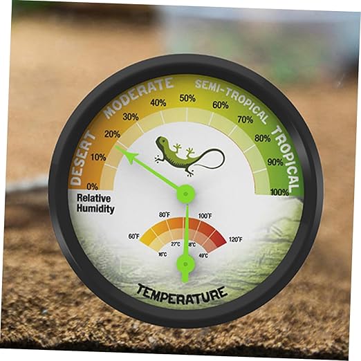 High Precision Mechanical Thermometer Hygrometer for Reptile Tank Battery Temperature Humidity Measuring Device for Turtle Lizard Enclosures Durable and Easy to Read