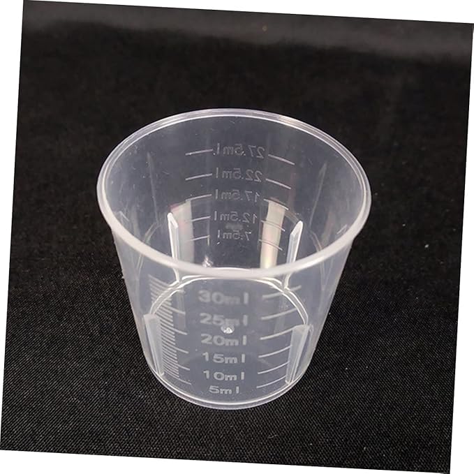 Happyyami 100pcs Creative Measuring Cups for Reptile Feeding Food Cups Scales for Accurate Portion Control Easy to Clean for Lizards and Other Pets
