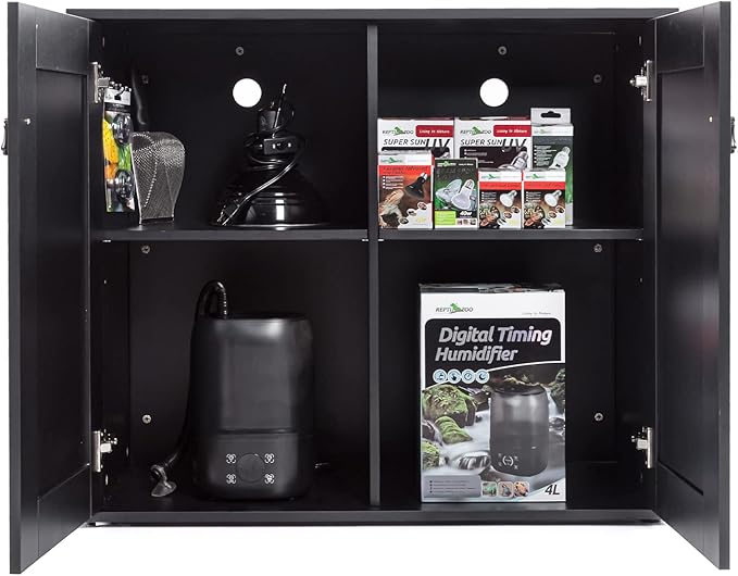 REPTI ZOO Reptile Terrarium Cabinet, Reptile and Amphibian Terrarium Stand 36" W x 18" D x 30" H