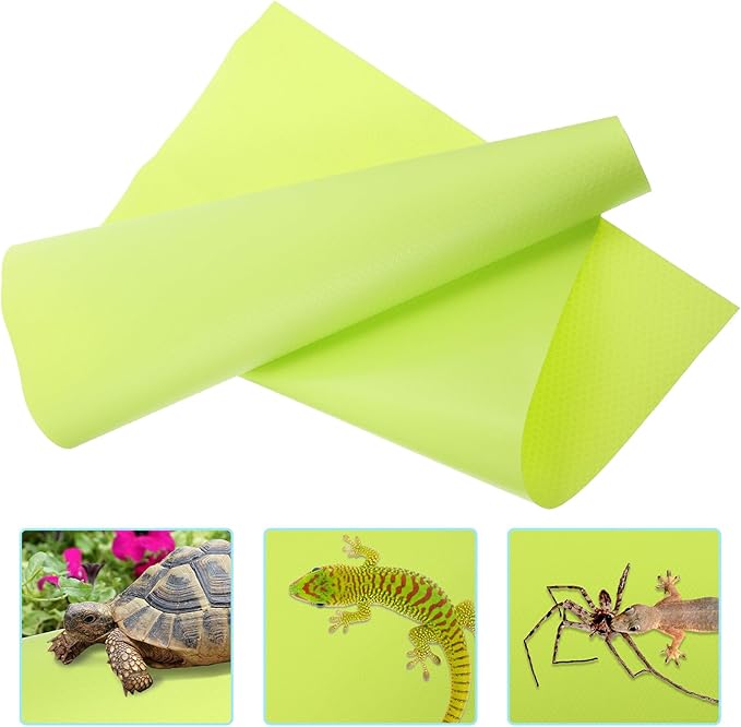 Toyvian Washable Reptile Carpet Mat Substrate Liner for Leopard Gecko Bearded Dragon Tortoise Tank Bedding Non-Adhesive Terrarium Flooring for Snake Lizard Habitat