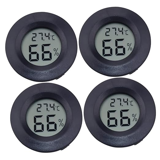 Milisten 12pcs Reptile Pet Box Temperature Humidity Compact Digital Thermometer for Snake Turtle Home Use Celsius