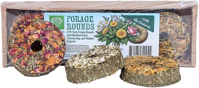 Small Pet Select Forage Duo Pack for Rabbits and Guinea Pigs, Natural Treats with Timothy Hay, Herbs and Flowers, Daily Enrichment