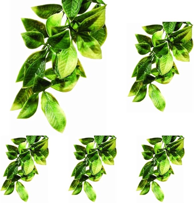 Exo Terra Plastic Terrarium Plant, Small, Mandarin (Pack of 5)