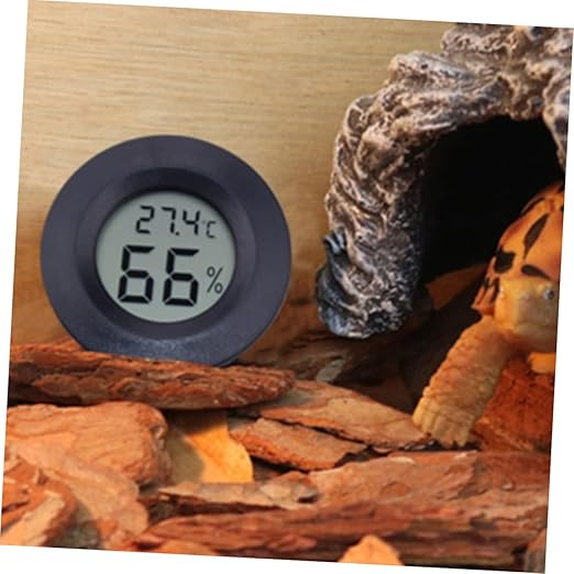 GALPADA 7pcs Digital Aquarium Thermohygrometer Mini Reptile Tank Humidity Temperature Gauge Humidity Monitor for Home Office