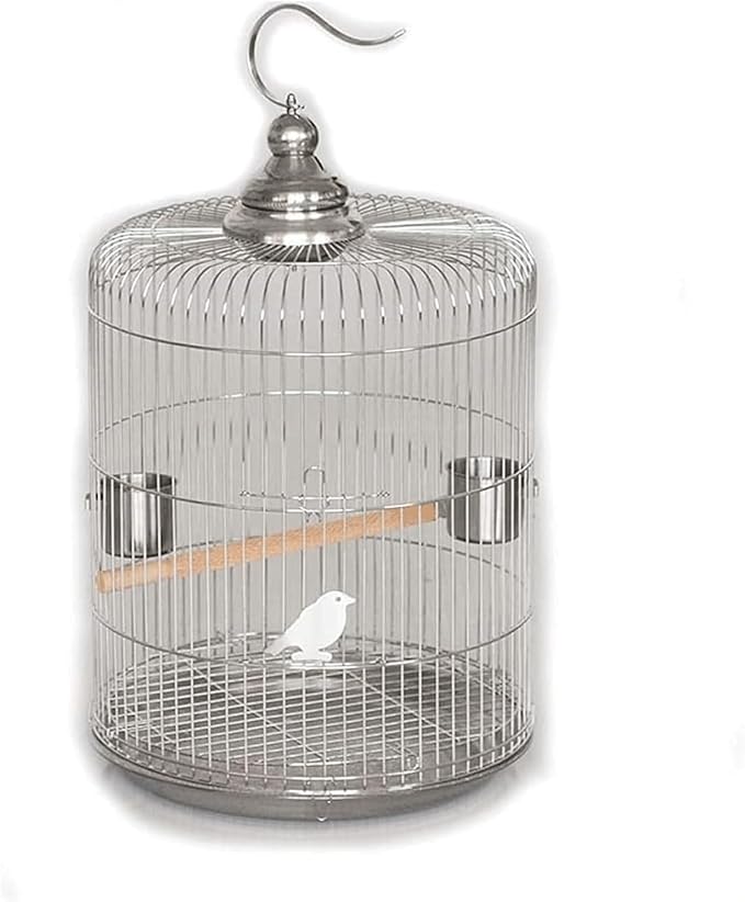 Bird Cage Round Bird Aviary Stainless Steel Tall Tiel Cage Parrot Cage Flight Birdcag Bird Carrier Portable Travel Carrier Cage(4.5)
