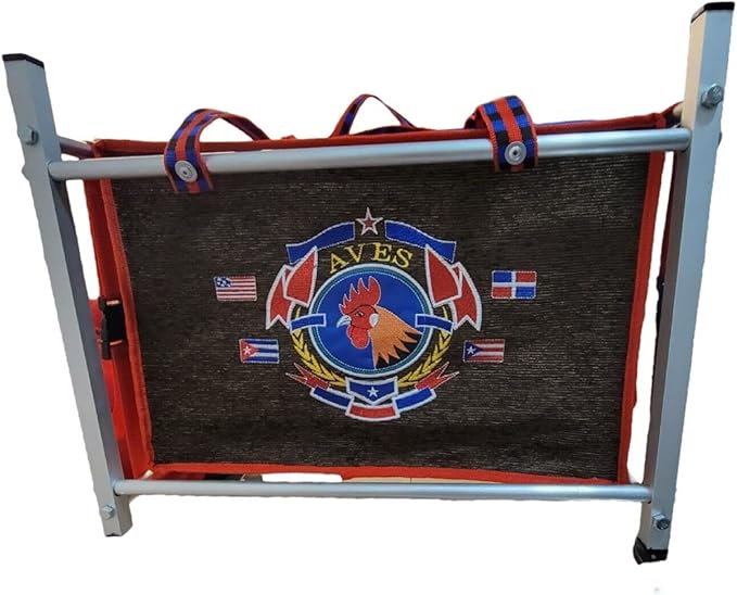 TRANSPORTE MALETA CARGADOR GALPONERAS para GALLOS(Triple) ALUMINIO Rooster Carrier CAGE…
