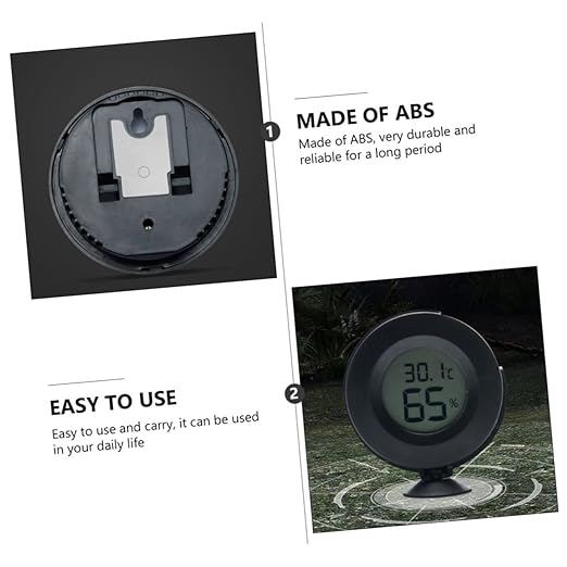 Reptile Hygrometer and Thermometer for Terrarium Digital LCD Temperature and Humidity Meter Accurate Readings for Snakes Lizards and Turtles