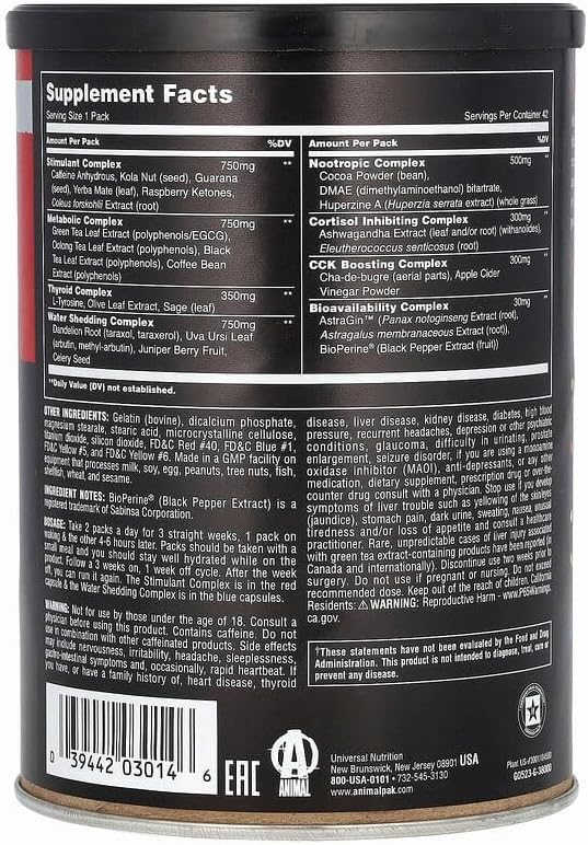 Universal Nutrition Animal Cuts Packets