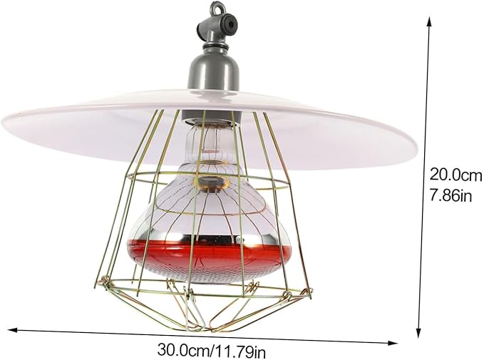 Hemoton Convenient Heating Lamp for Livestock and Reptiles High-Temperature Resistant Easy to Use Ceramic Light with Protective Net Structure for Chickens Ducks Dogs and More