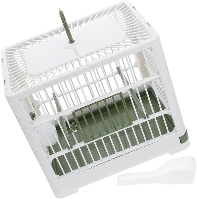 Foldable Portable Bird Travel Cage with Stand for Parakeets and Small Birds Cockatiel Carrier Box Easy to Clean Compact Parrot Villa Cage for Outdoor Use