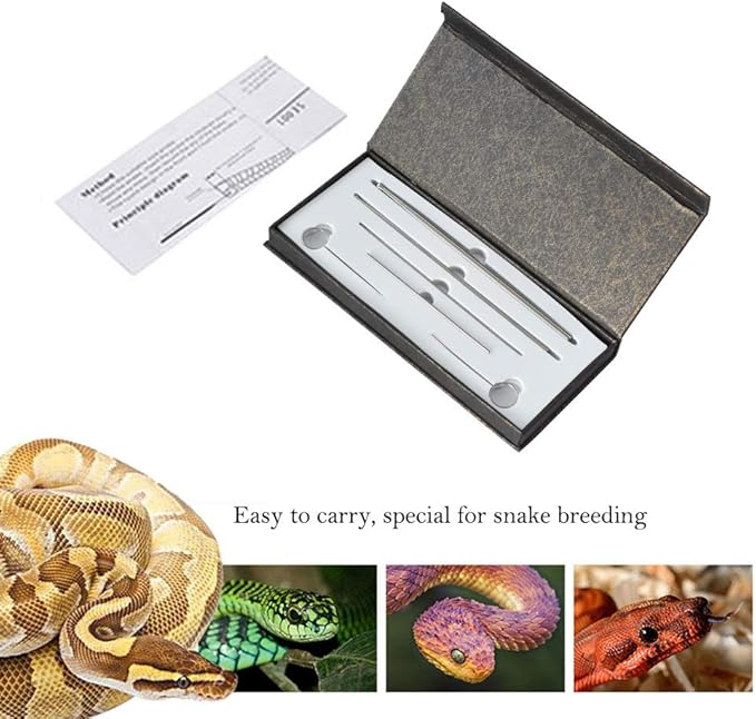 OMEM 5 Pack Reptiles Snake Sex Probe Portable Probe Kit
