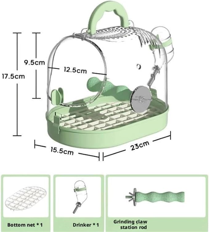 Bird Cage Bird Aviary Parrot Cage Flight Birdcag Bird Carrier Travel Carrier Cage Parakeet Cage with Handle Cockatiel Cage(White)