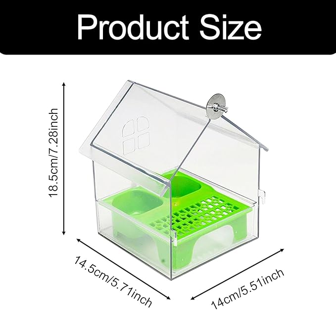 Bird Feeder, Bath Bowl House, Hanging Bird Bath Cage Accessories for Lovebird Finches