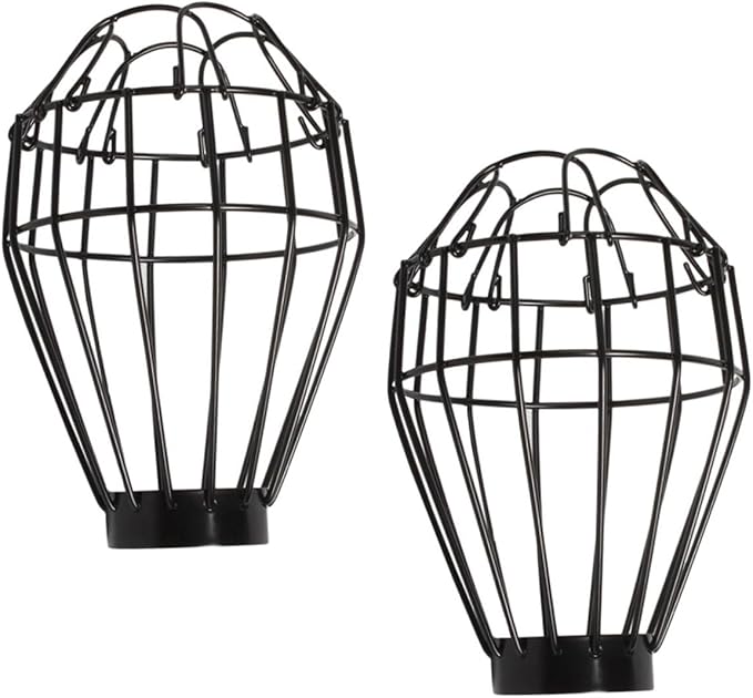Happyyami 2pcs Reptile Lamp Covers - for Reptile Tanks Easy Installation -scalding for Bearded Dragons Lizards and More