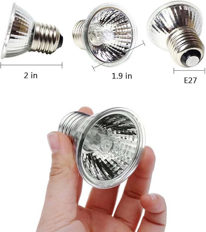 75W Basking UVA+UVB Heat Bulbs for Reptiles&Amphibians Turtle Heating Lamp E26 Base Full Spectrum Sun Light Bulb Perfect for Terrariums, Tanks, and Cages 4-Pack