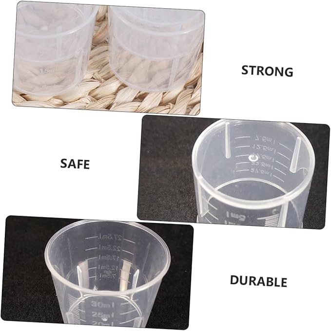 100 Pcs Reptile Food Cups Cups for Crawling Pets Practical Measuring Dishes (plastic Easy to Clean)