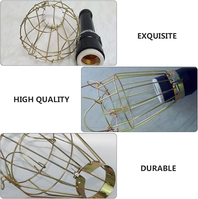 3pcs Heating Lamp Protector for Pets Iron Mesh Net Cover Scalding Prevention for Reptiles Birds and Animals High-Temperature Resistance Easy to Install