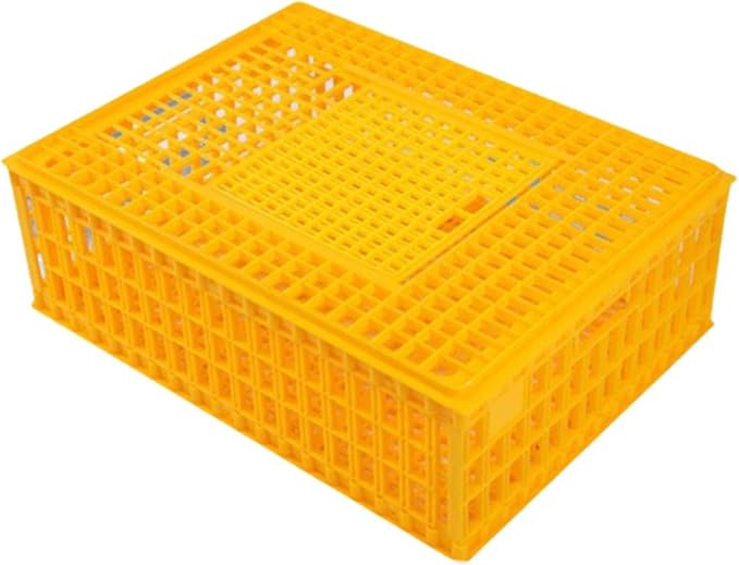 Poultry Crate for Transporting Birds, and Hamsters, Yellow