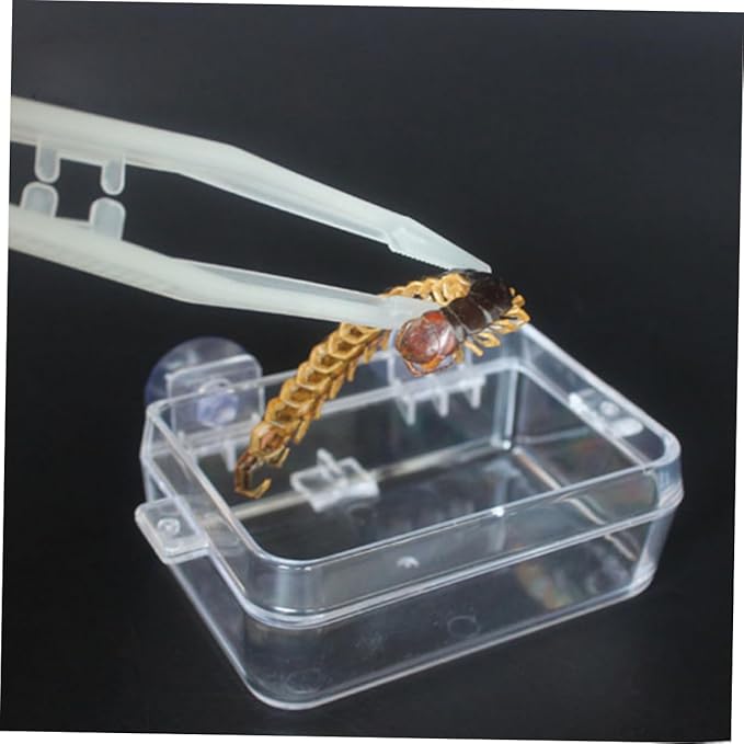 FOMIYES 1pc Luminous Feeding Tweezers for Reptiles Amphibians and Insects Easy to Use for Safe Feeding of Lizards Frogs