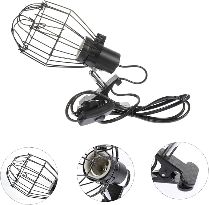 GALPADA 1pc Reptile Heating Lamp Cover Basking Light Shade for Turtle Lizard Bearded Dragon Compatible Ceramic Bulbs Us
