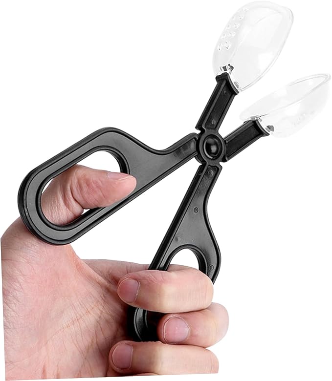 Mipcase 3pcs Reptile Feeding Clip for Crickets Locusts Plastic Scissors Handle Easy to Use