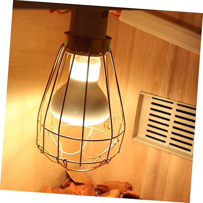 Levemolo 3pcs Heater for Tortoise Habitat Lizard Tank Accessories Reptile Lampshade Cover Easy Install Lampshade Heat Lamp Bulb Safety Mesh