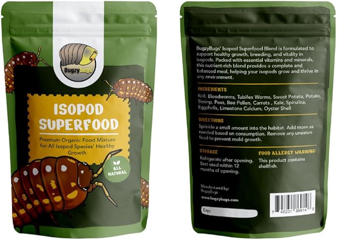 Isopod Super Food Blend Premium Nutrient-Rich Diet with Natural Protein and Calcium