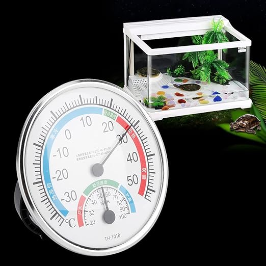 Reptile Psychrometer Indoor High Precision Hygrometer Thermometer 2 in 1 Desk Hanging Monitor for Reptile Enclosure Greenhouse ABS Material Multiple Colors