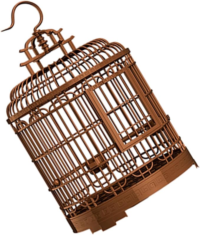 Large Retro Plastic Bird Carrier Cage for Lovebirds Parakeets Cockatiels Spacious Portable Easy Clean Design for Home Travel Use