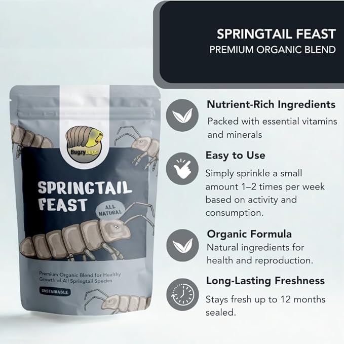 Springtail Feast All Natural Premium Organic Food Blend for Springtails