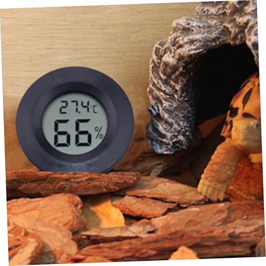 VICASKY 3sets Reptile Tank Accessories Mini Hygrometer Thermometer Digital Humidity Temperature Meter Ideal for Home Office and Travel 7pcs*3