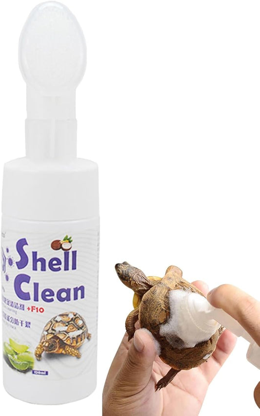 Reptile Cleaner | Lizard Cleaner 120ml | Turtle Shell Cleaaner Aquatic Turtle Shell Cleaaner Soft Brush Head Multipurpose for Lizard