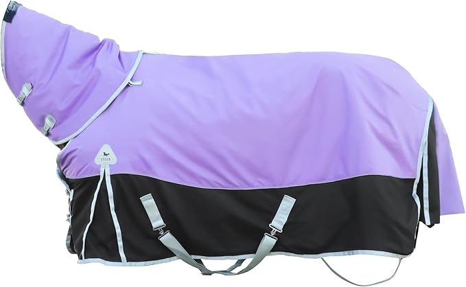Horse Turnout Blankets Horse Blanket Winter Water Resistant,220-Gram Polyester Poly Filling Liner 1200D Premium Turnout Horse Blanke for Winter,Medium Weight Blanket 81 inches,155cm
