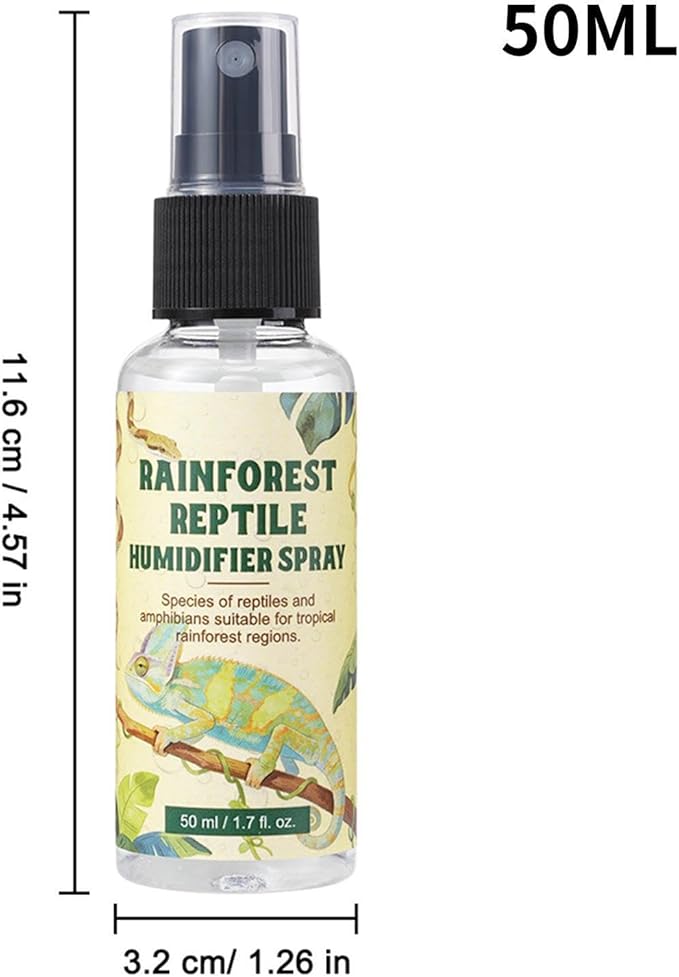Humidity Spray for Snakes,50ml Tortoise Dry Skin Care,Tortoise Hydrating Spray | for Breeders Pet Parents Animal Lovers Terrarium Enclosure Cage Feeding Tank Shelters Home Office