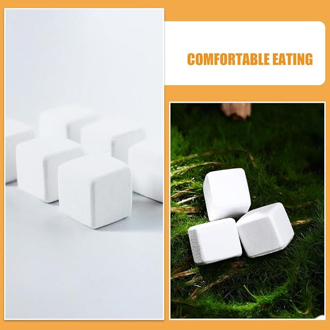 GANAZONO 30pcs Reptile Rocks Calcium Blocks for Turtles and Amphibians, Natural for Dental Health and Wellness Support, Stable Water Quality for Frogs, Lizards, Chameleons