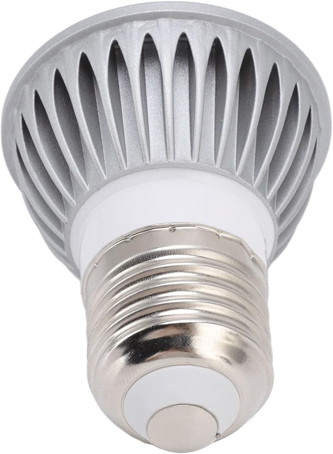 ZJchao Basking Light Bulb Reptile Heat Lamp Bulb Full Spectrum UVA UVB LED Concave Convex Mirror Sun Basking Lamp for Turtles Lizards Snakes Aluminum Alloy 5W 10.0 UVB (110V)