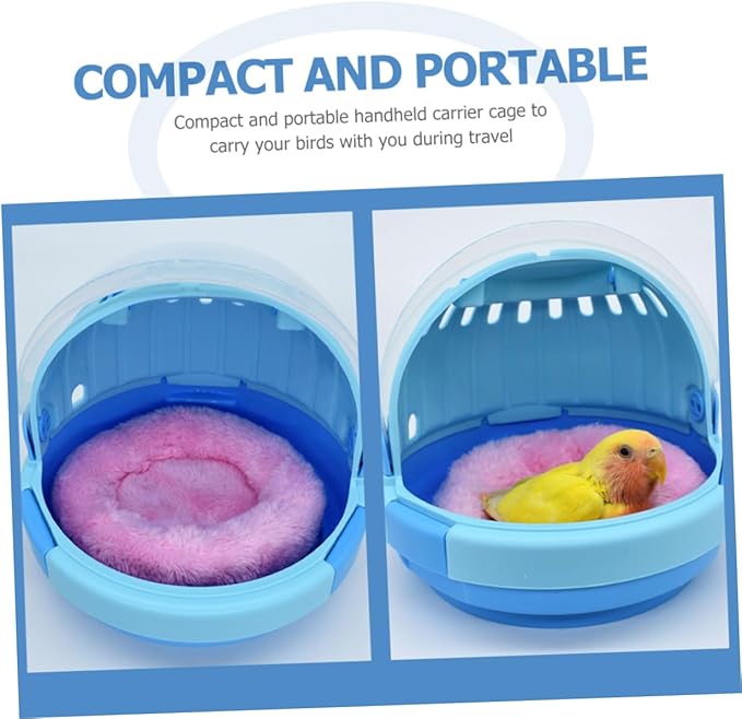 Toyvian Cage Birds Carrier Portable Handheld Parrot Travel Cage for Birds Lightweight Design Adequate Airflow for Safe Outings for Walking Shopping and Grooming