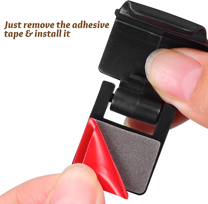 6Pcs Plastic Reptile Tank Lid Locks - Secure Adhesive Escape Prevention Clips for 10 40-120 Gallon Terrarium, Snake, Turtle, Gecko, Lizard Enclosure, Fish Tank Aquarium Lid Latches, Mesh Scree