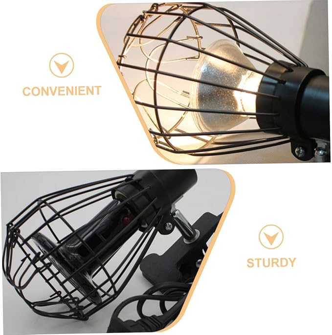 SOLUSTRE 8pcs Reptile Tank Heat Lamp Shade Black Ceramic Insulation Cover Mesh Design for Safe Light Protection Easy Installation for Lizards Snakes and Other Reptiles