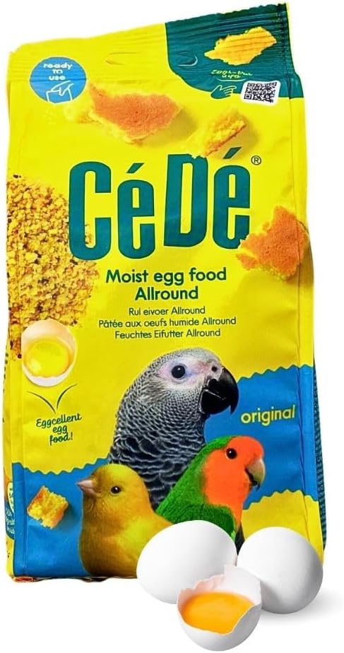 Cédé Moist Egg Food Allround Original 200g – 2 Pack Ready to use Soft Egg-Based Supplement for Ornamental Birds, Ideal for Breeding, Molting & Daily Support, Complements Regular Seed Mix