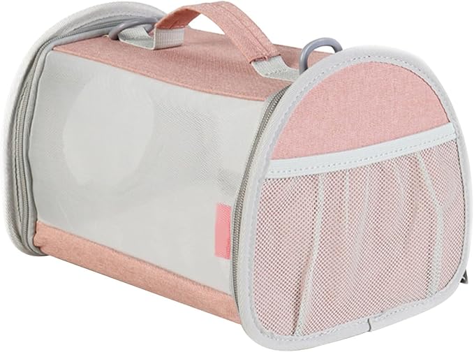 Clear Designed Pet Bag with Widening Handle& Mesh Window Small Pet Universal Travel Camping Bag Package Bag Bird Travel Bag Large Bird Backpack Travel Cockatooes Bag Cage Small, beige