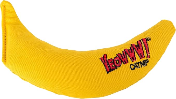 Yeowww! 100% Organic Catnip Toy, Yellow Banana 3 Pack - Image 3