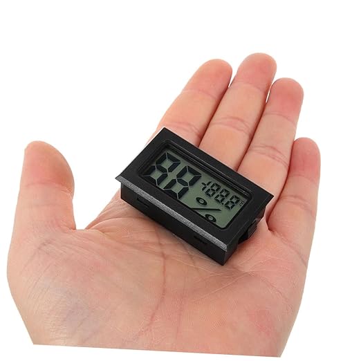 4Pcs Mini Digital Humidity and Temperature LCD Display Indoor Hygrometer for Reptile Terrarium Greenhouse Closet and Fridge Accurate Readings and Low Power Consumption
