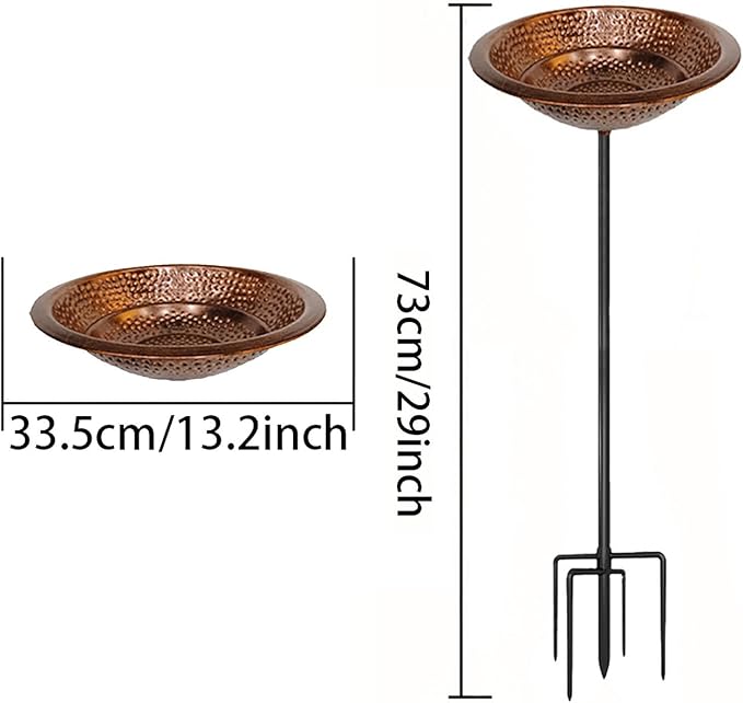 Bird Birdbath Iron Decorative Easy Installation Birdfeeder Outdoor Bird Feeder for Balcony Yard Lawn