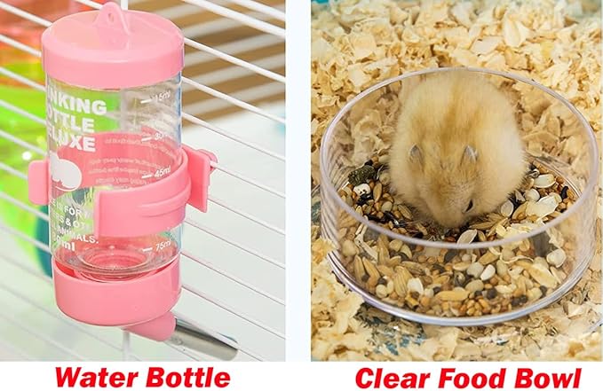 Extra Large Multi-Levels Easy Setup Deluxe Dwarf Hamster Mansion Mouse Habitat Gerbil House Full Set of Accessories for Mice Rat with Crossover Tube Tunnel Expandable and Customizable
