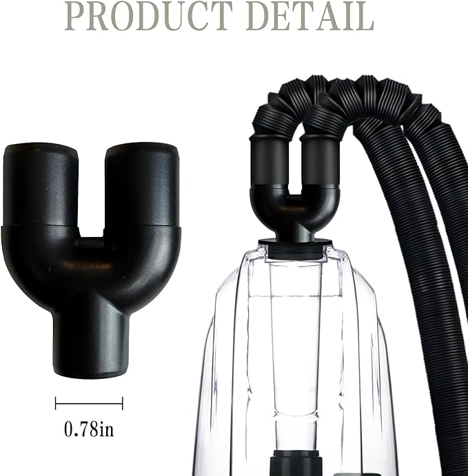 Extension Tube/Hose for COOSPIDER 380B and 500B Reptile Fogger, Accessories of Reptile Humidifier with Hose, Suction Cup, 2 in 1 Joint, Reptile Mister Parts for Reptiles Amphibians and Terrarium