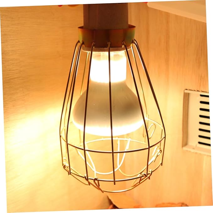 Happyyami Reptile Lampshade Cover Heating Bulb Protection Mesh Guard Lizard Tank Accessory