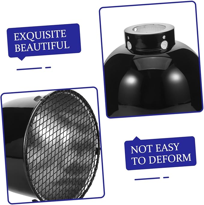DECHOUS 2pcs Reptile Heating Lamp Shade - 5. 5 Inch Aluminum Reflective Light Cover for Glass Terrariums and Pet Heat Lamp Guard
