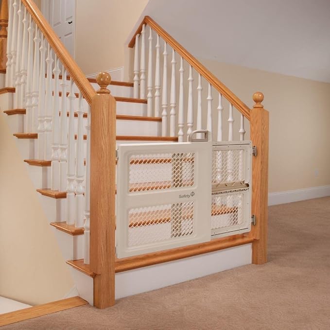 Safety 1st Baby Gates for Doorways, Pressure Mount Lift, Lock and Swing, Dog Gates, Hardware Gate for Stairs, Fits 28"-42" Wide